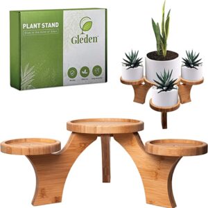 Indoor Flower Plant Stand Holder - 4 Tiers of High Quality Bamboo Wood