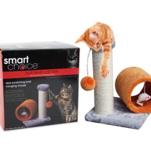 Smart Choice Cat Scratch Post With Play Tunnel
