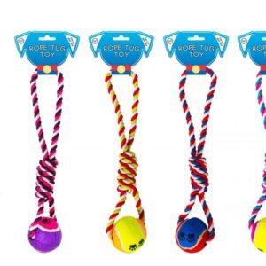 World Of Pets Ball And Rope Knot Tug Toy (1 Toy)