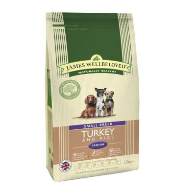 James Wellbeloved Small Breed Turkey & Rice Senior 7.5kg