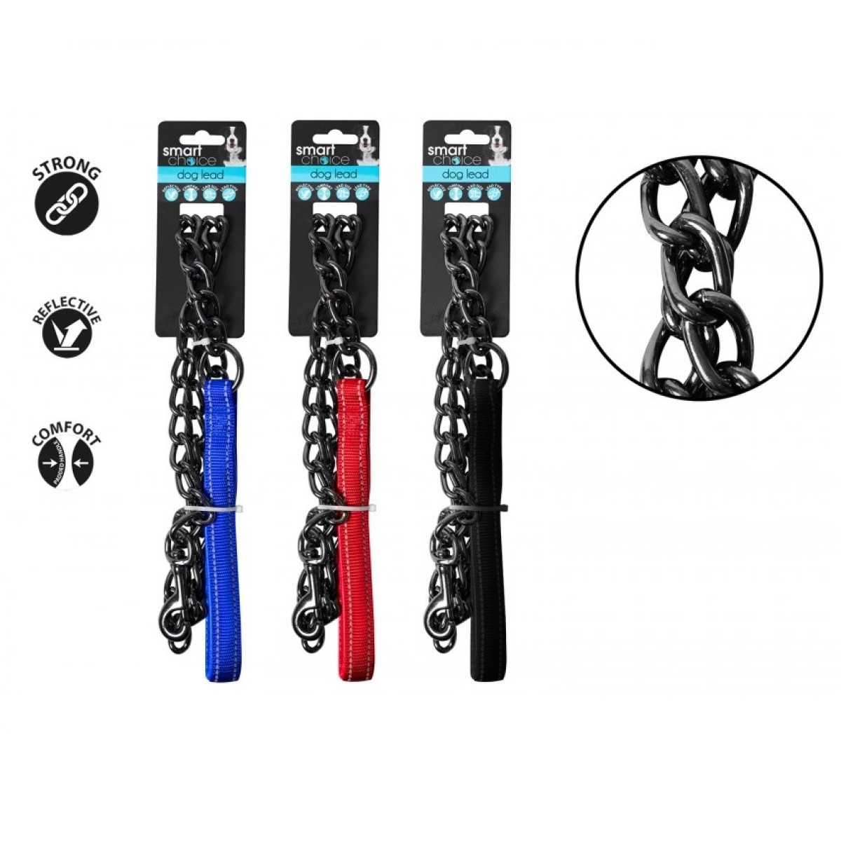 Smart Choice Dog Lead With Reflective Handle 0.5 x 120cm (1 Lead)