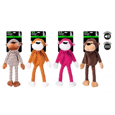 Smart Choice Super Plush Monkey Toy With Squeaker (1 Toy)