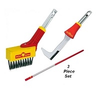 Wolf Tools – 1.2 Metre Handle + Weeding Brush + Scraper (ZMI12+FBM+FKM)