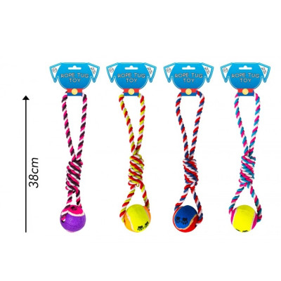 World Of Pets Ball And Rope Knot Tug Toy (1 Toy)